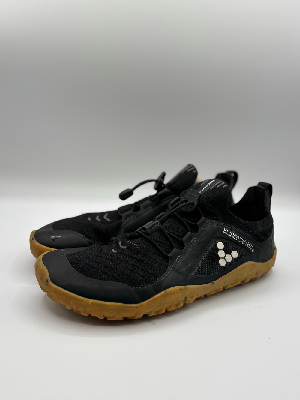 VivoBarefoot Primus Trail Black with Gum Sole Minimalist Athletic Shoes